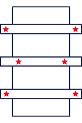 Flag with Red Stars Clipart - Perfect for Creative Projects