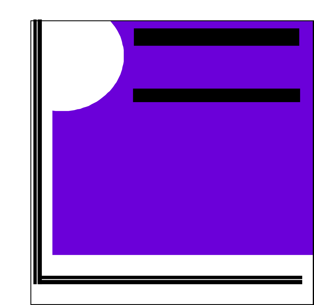 Purple Envelope Clipart with White Circle - Business Borders Design