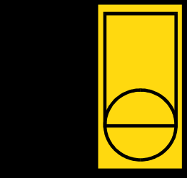 Yellow Traffic Light Clipart on Black Background - Perfect for Business Designs