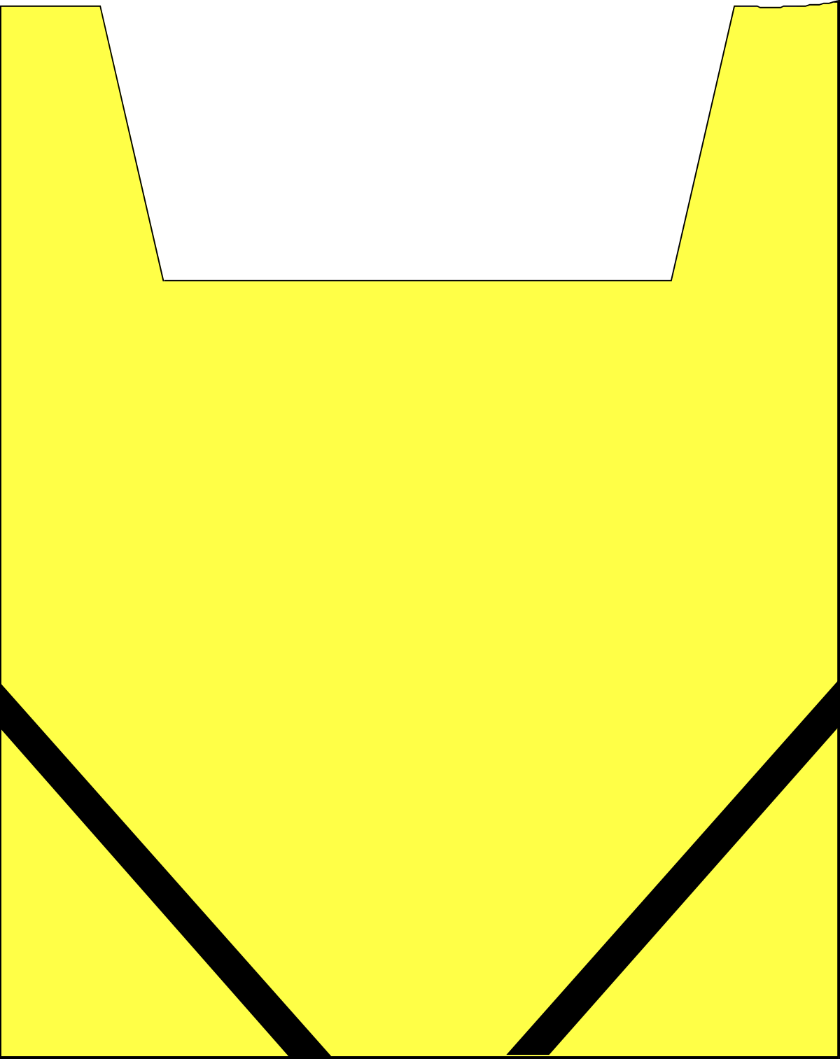 Yellow Envelope with Black Interior Clipart: Versatile Borders and Miscellaneous Designs