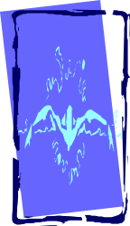 Blue Square Bat Clipart - Perfect for Creative Designs