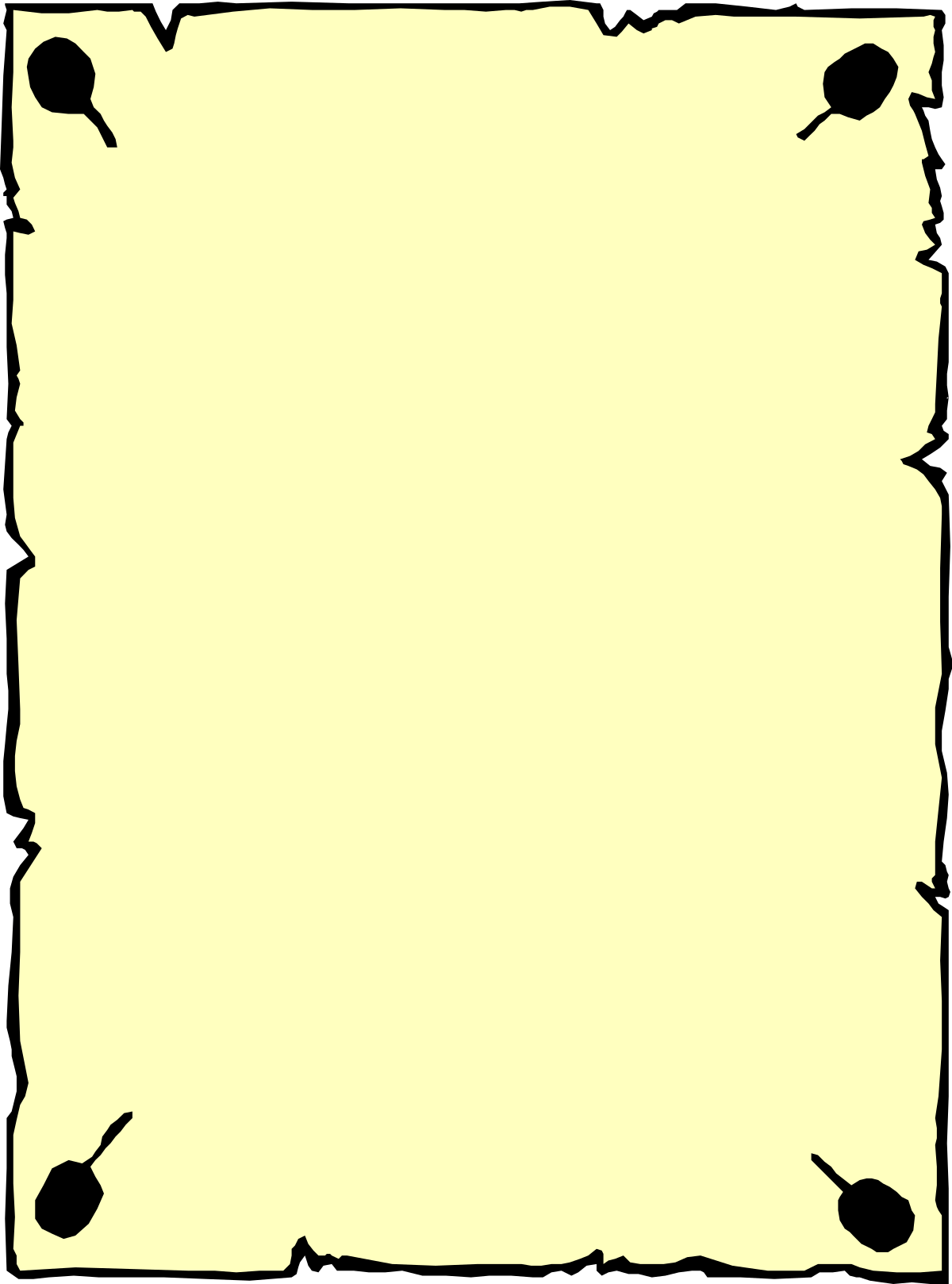 Black Border Clipart - Elegant Blank Paper for Creative Projects