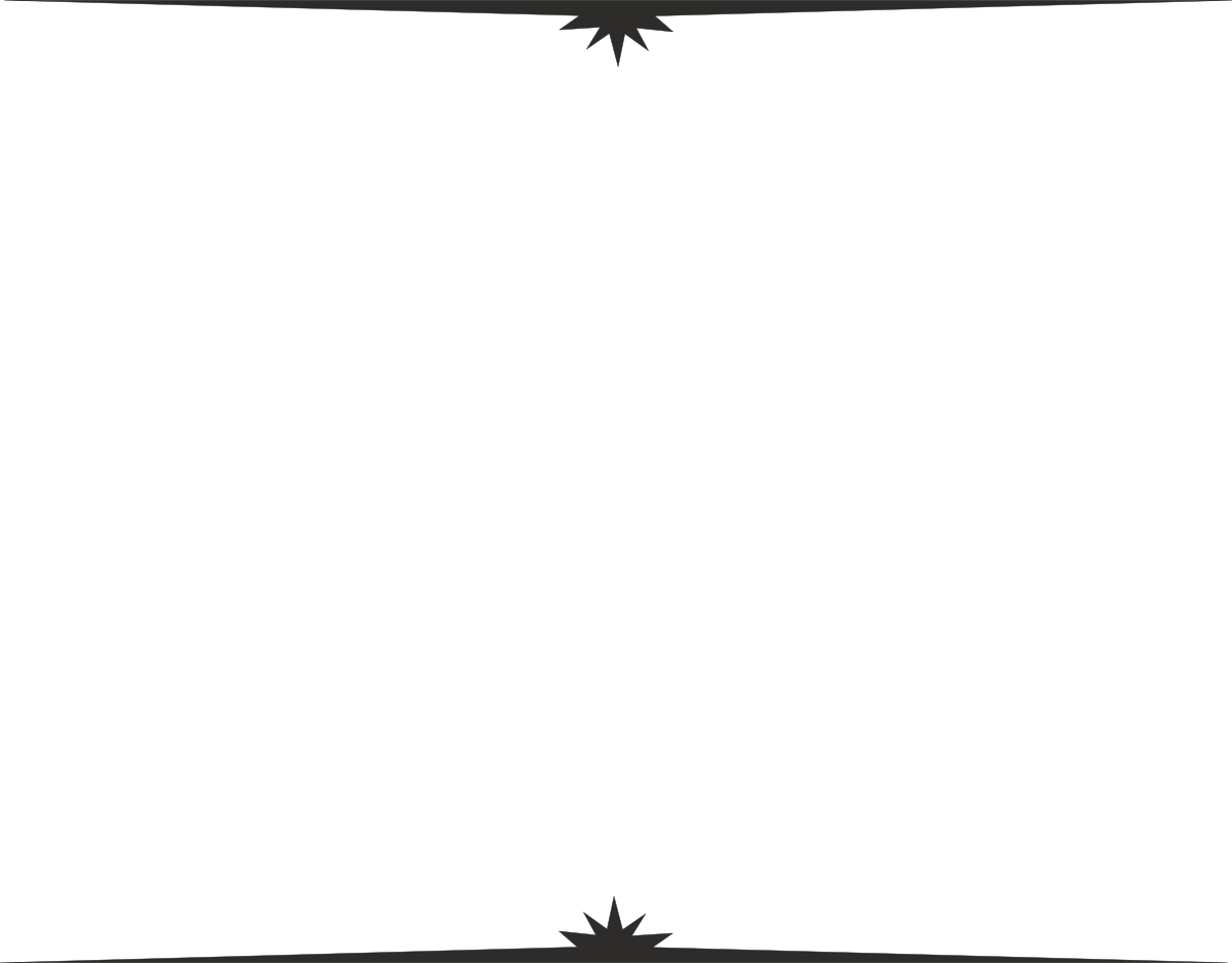 Black and White Star Frame Clipart - Elegant Borders & Bars