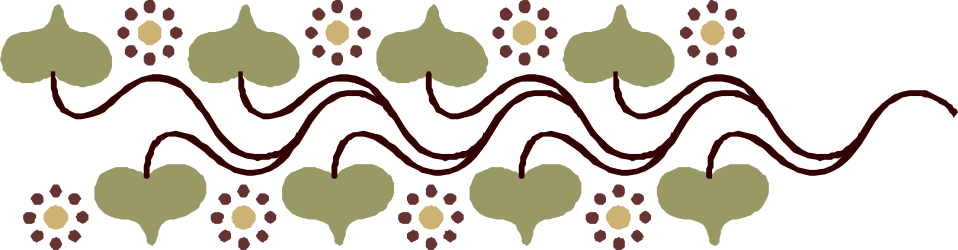 Wave Diagram Clipart with Borders and Plants