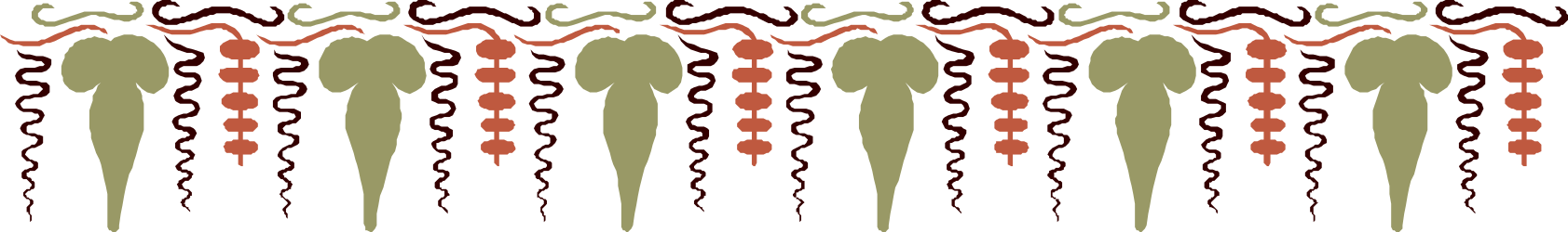 Borders of People with Long Hair and Legs - Unique Clipart for Your Projects
