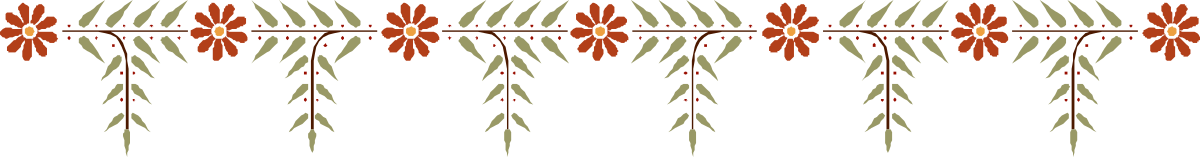 Vibrant Red and Yellow Flower Patterns on Black Background Clipart