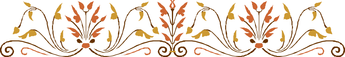 a pattern with orange and brown flowers clip art png transparent Vibrant Orange and Brown Floral Borders Clipart for Creative Designs