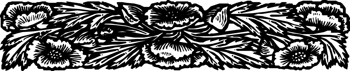 Black and White Flower Clipart - Elegant Borders with Plants
