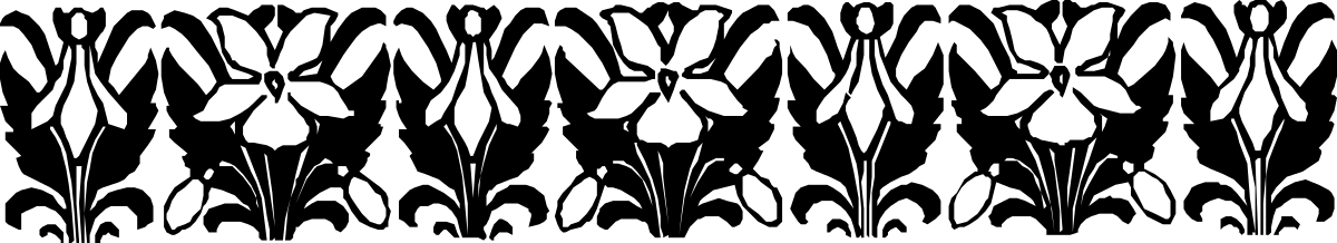 Black and White Flower Clipart with Decorative Borders for Elegant Designs