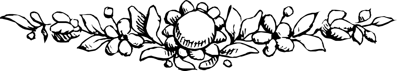 Black and White Flower Borders Clipart - Elegant Floral Design