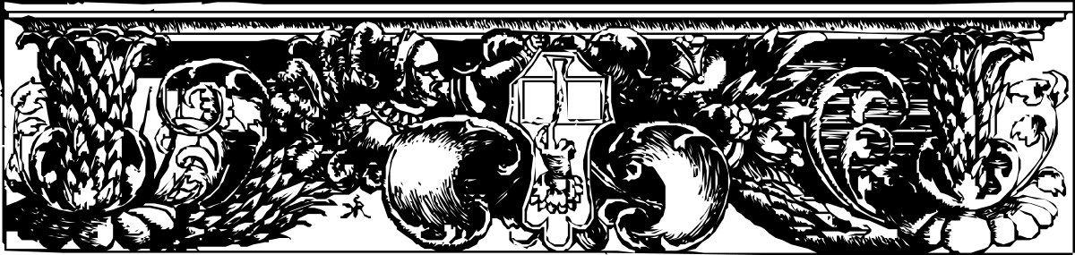 Black and White Clipart of Group of People - Stylish Borders & Bars