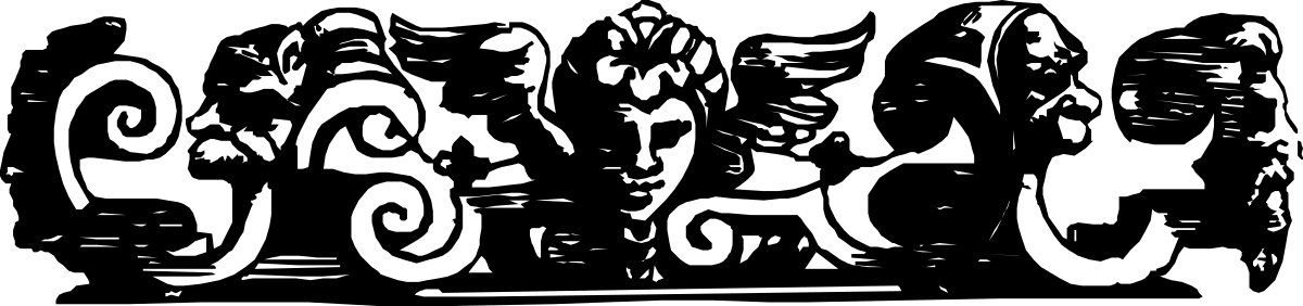 Black and White Motorcycle Clipart - Stylish Borders & People Elements