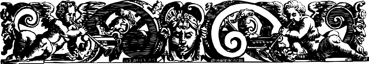 Borders and People Logo Design on Black Background Clipart