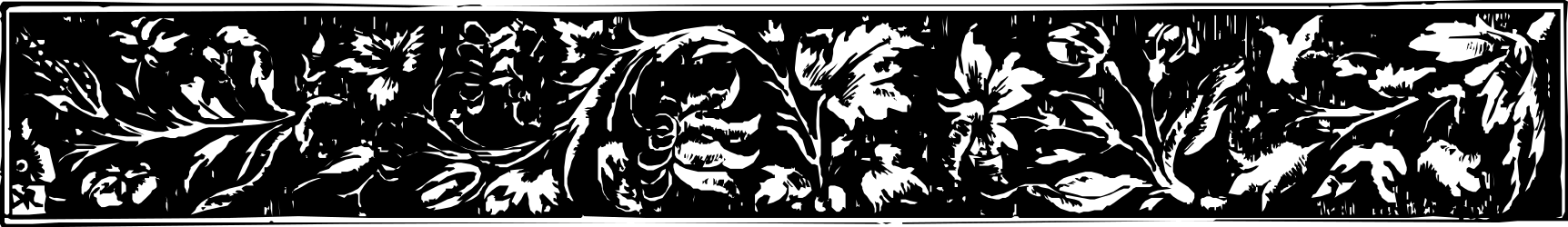 Borders and Plants: Elegant Black and White Field Clipart