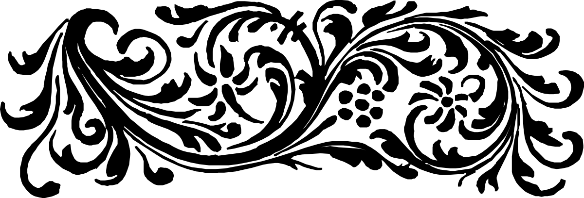 a black and white logo with a swirly design clip art png transparent Swirly Black and White Design Logo Clipart - Elegant Borders and Bars