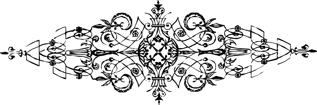 Black and White Group of People Clipart - Stylish Borders and Bars