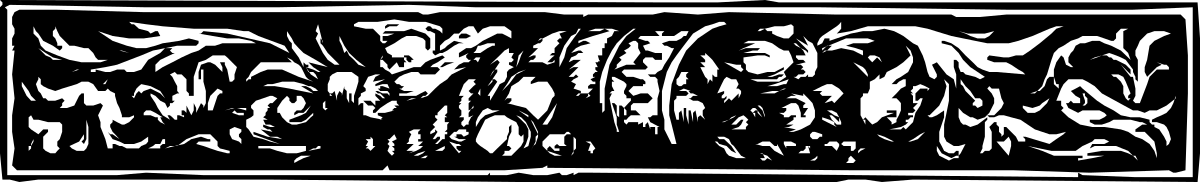 Black and White Plant Borders Clipart - Stylish Square Design