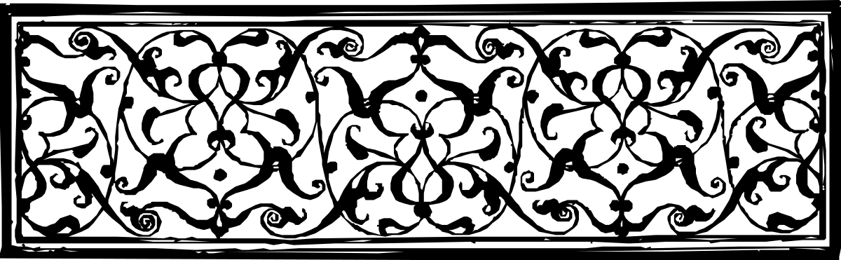 Black and White Square Pattern Clipart - Borders and Bars Design