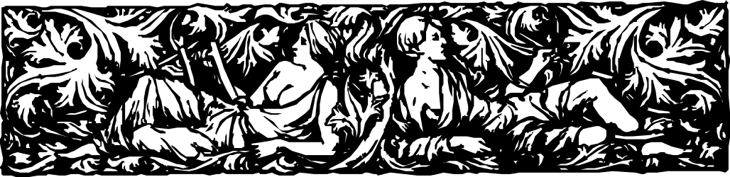 Black and White Group of People Clipart - Elegant Borders Inclusion
