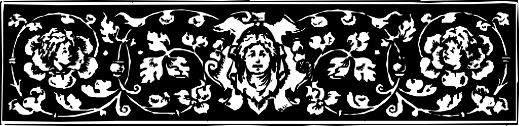 Black and White Group of People Clipart - Borders and Bars Design