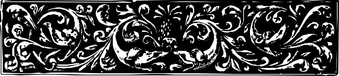 Black and White Group of People Clipart - Stylish Borders and Bars