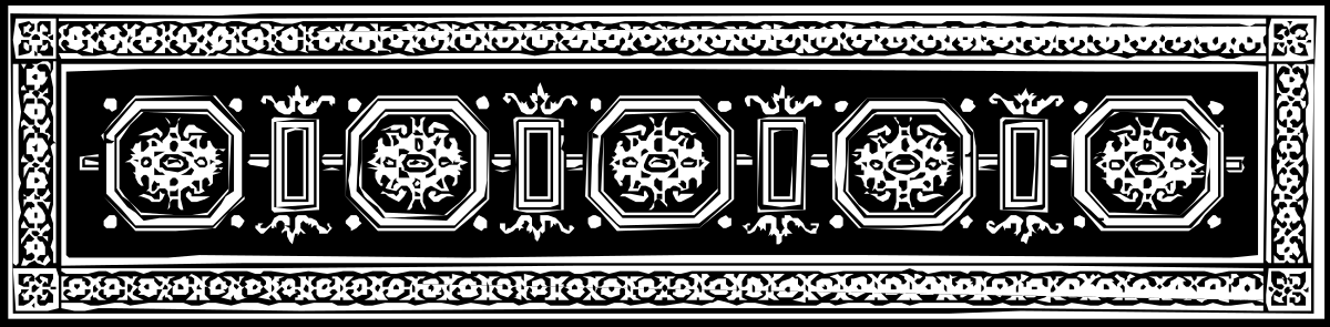 Black and White Pattern Clipart - Elegant Borders and Bars Design