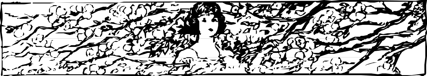 Oregon State Black and White Map Clipart - Borders and People Silhouettes
