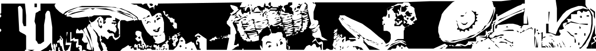 Black and White Person Clipart - Unique Borders Design