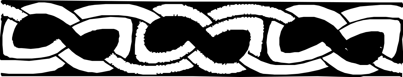 Elegant White Logo on Black Background Clipart for Borders and Bars