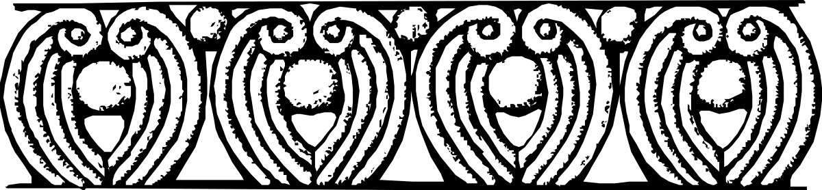 Black and White Borders and Bars Clipart Pattern