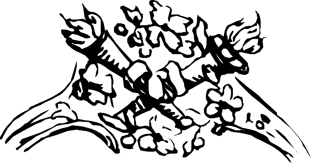 Floral Clipart: Black and White Flowers for Elegant Borders and Design