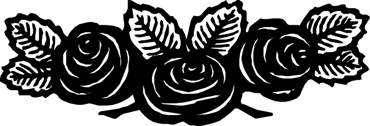 Black and White Rose Clipart - Elegant Borders and Botanical Designs