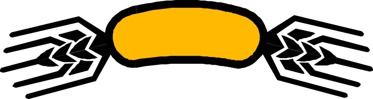 Yellow Hat Clipart on Black Background - Vibrant Borders and Bars
