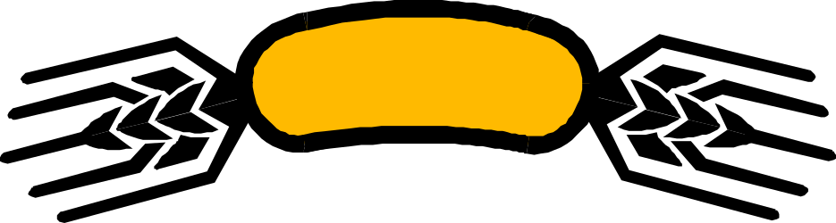 Yellow Hat Clipart on Black Background - Vibrant Borders and Bars
