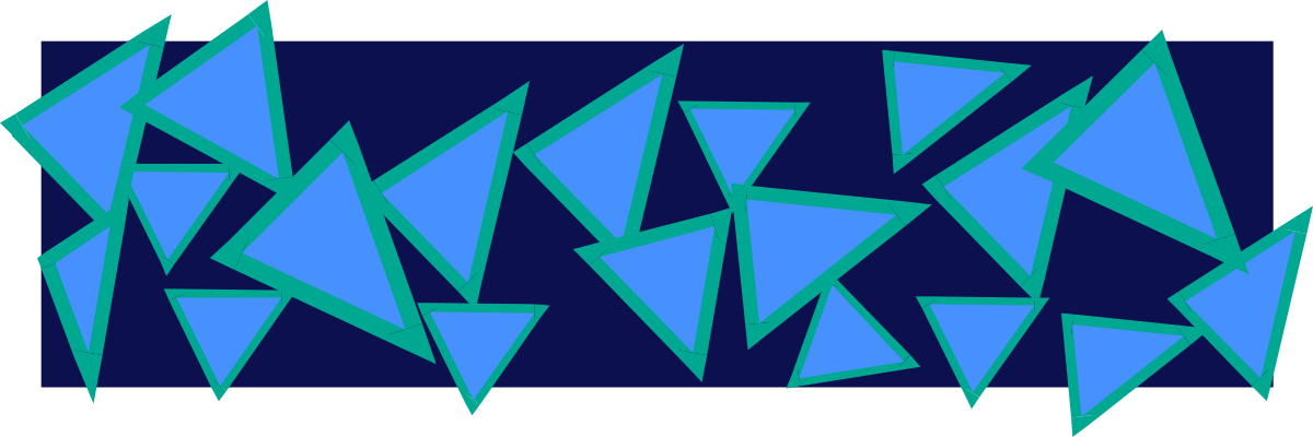Geometric Pattern Clipart: Blue and Green Borders and Bars