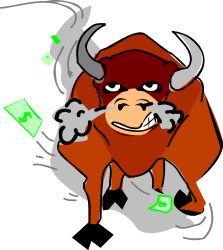 Bull Spitting Money Clipart - Wealth and Prosperity Illustration