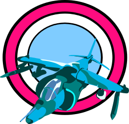 Small Plane Flying in the Sky Clipart