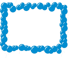 Blue Balloon Frame Clipart - Charming Borders and Bubbles