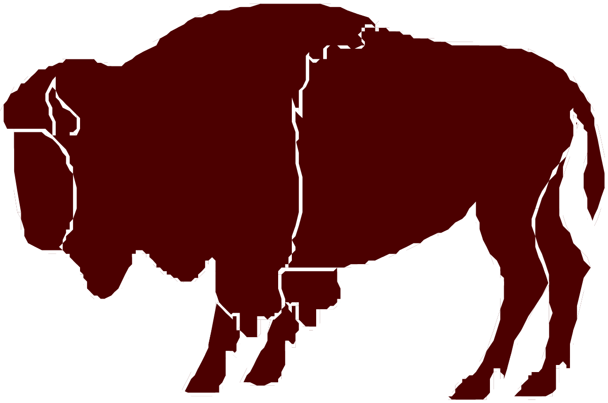 Bison Silhouette on Black Background - Stunning Clipart for Your Designs