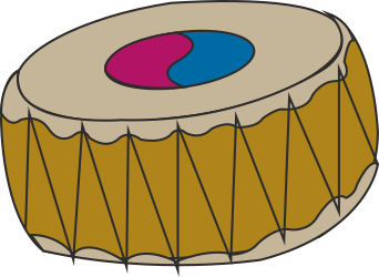 Drum with Pink Dot Clipart for Celebrations and Music Themes