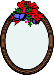 Christmas Wreath with Holly and Berries - Festive Clipart Design