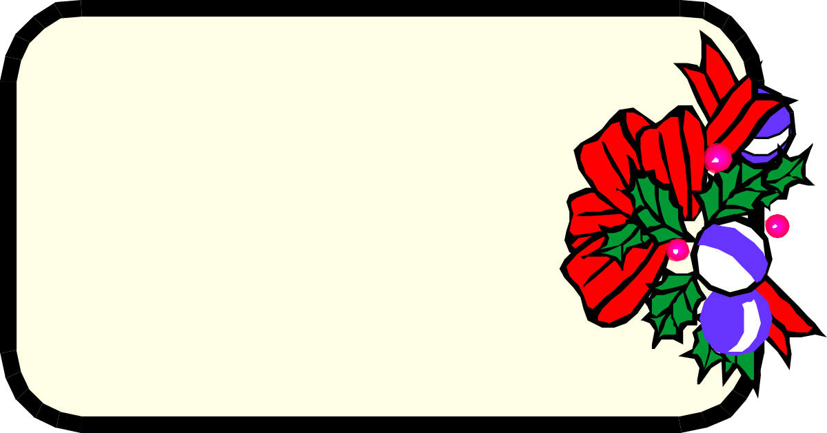 Christmas Holiday Borders with Holly and Bulbs Clipart