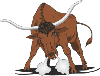 Bull with Prominent Horns Clipart for Dynamic Illustrations