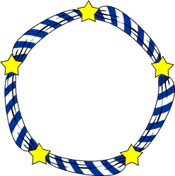 Star-Decorated Circle Clipart for Creative Bunting Designs