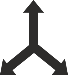 Black and White Arrow Icon for Dynamic Directional Use