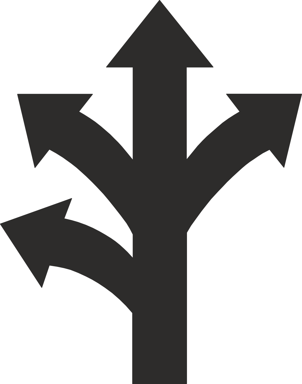 Black and White Arrow Icon Clipart for Dynamic Direction Indicators