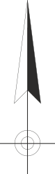 White Triangle on Black Background - Striking Clipart Design