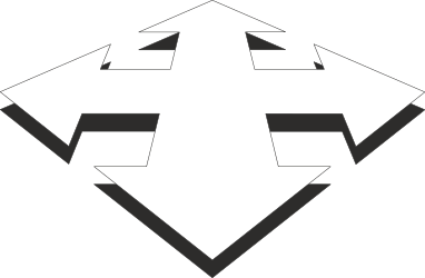 White Cross on Black Background - Iconic Clipart Design