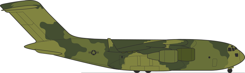 Military Plane Clipart: Camouflage Aircraft for Dynamic Visuals