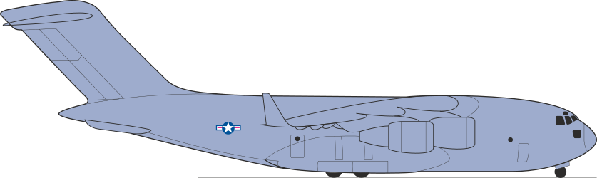 Plane Clipart with Blue Tail - Perfect for Travel Themes
